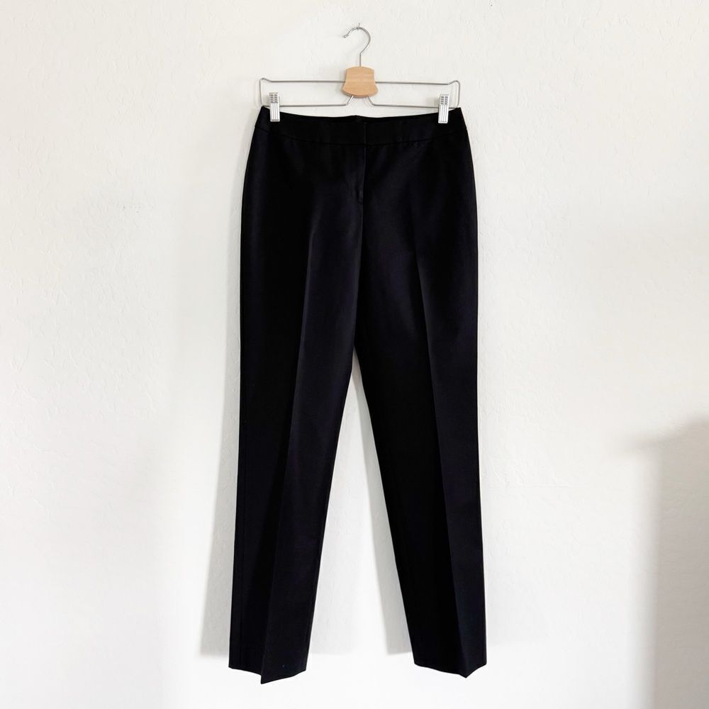 Lafayette 148 Black Barrow Cotton Stretch Pants Size 4 - Picture 2 of 12
